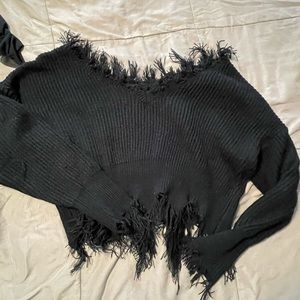 Shein cropped black sweater